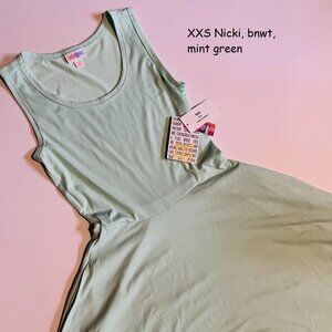 XXS Lularoe Nicki dress, mint green